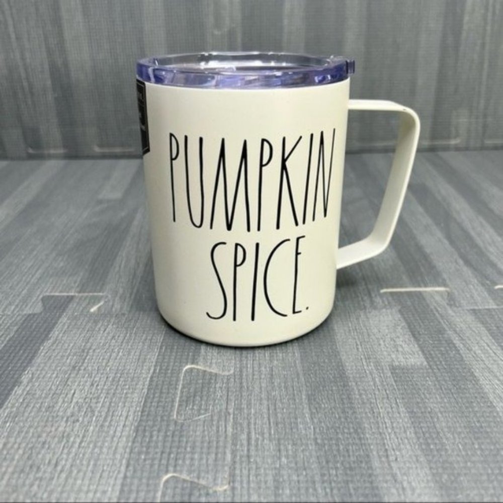 Rae Dunn Pumpkin Spice Tumbler Mug 12 oz Halloween Coffee Cup